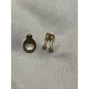 Origami Owl "Wedding Ring & Champagne Glasses" Charms for Locket "New"